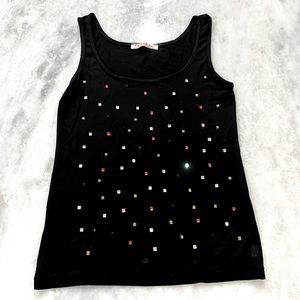 NWOT Black Sleeveless Tank / Dress Shirt, Sparkly😍 Size Med. Super soft!